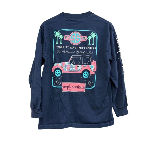 Simply southern Tops - Simply Southern T-Shirt Navy Blue Pursuit of Preppiness Weekend Retreat M